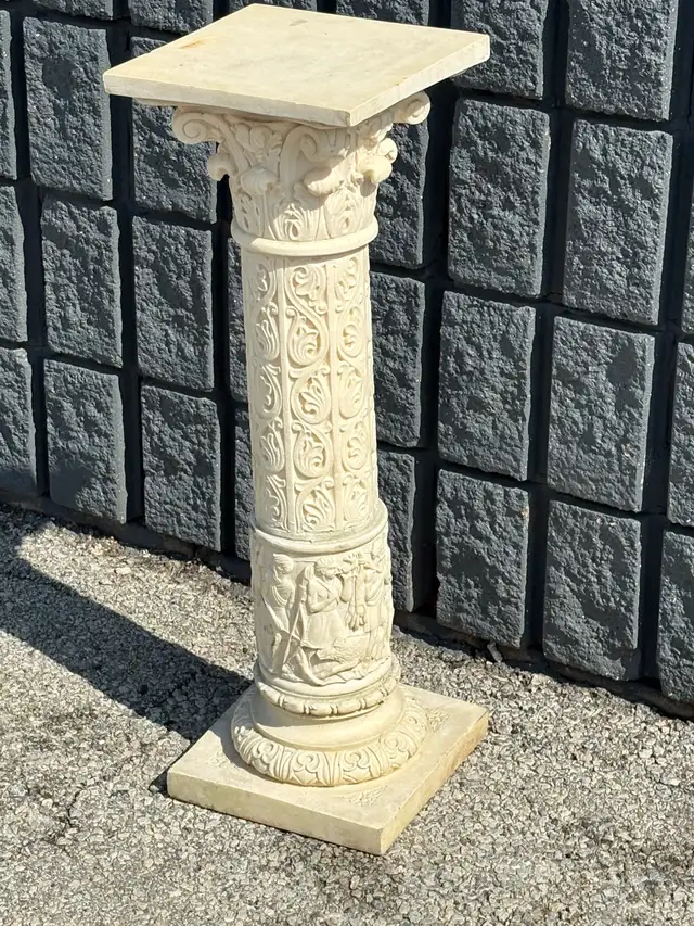 29" Ornate Roman Column Pedestal Plant Stand Decor - Photo 5