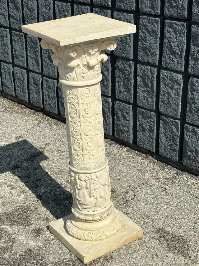29" Ornate Roman Column Pedestal Plant Stand Decor - Photo 6