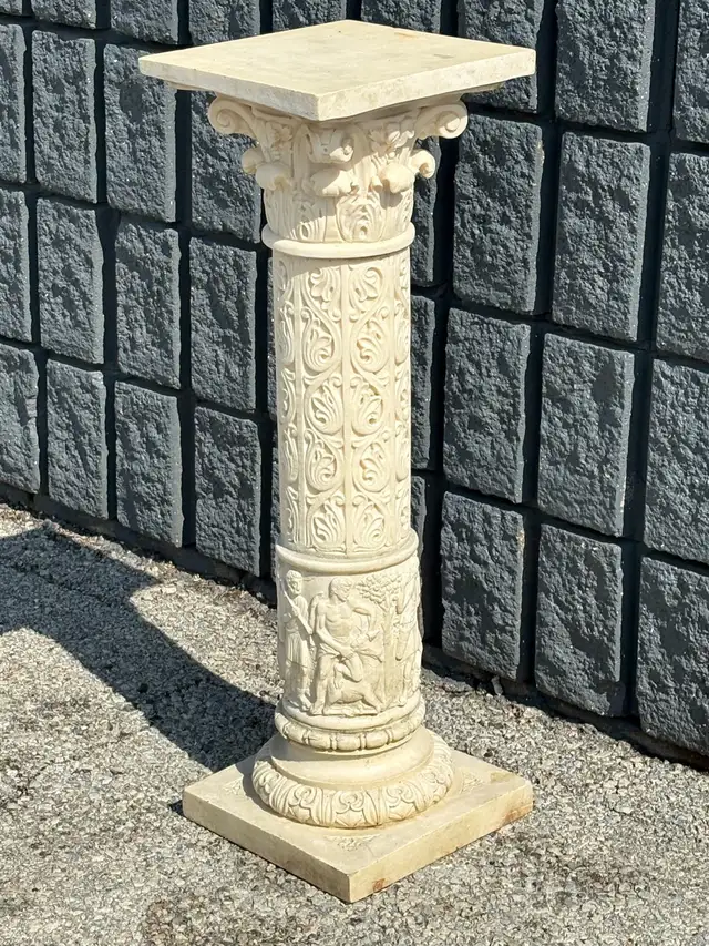 29" Ornate Roman Column Pedestal Plant Stand Decor - Photo 7