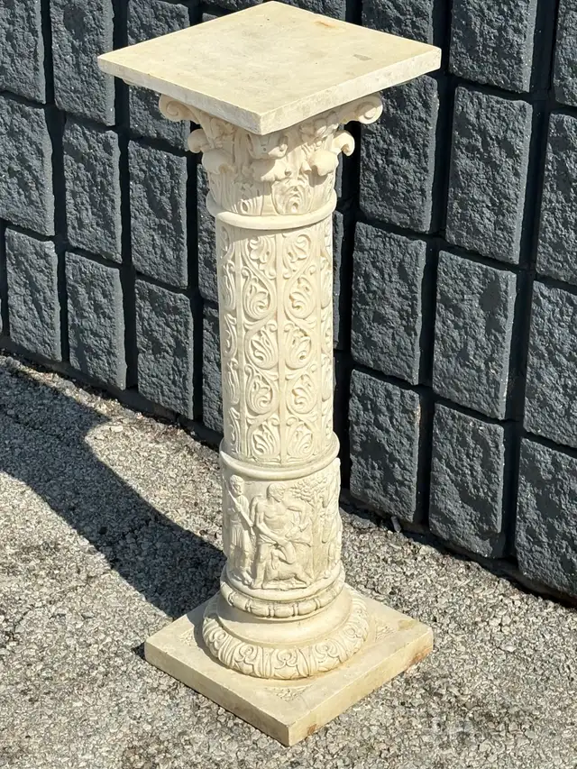 29" Ornate Roman Column Pedestal Plant Stand Decor - Photo 9