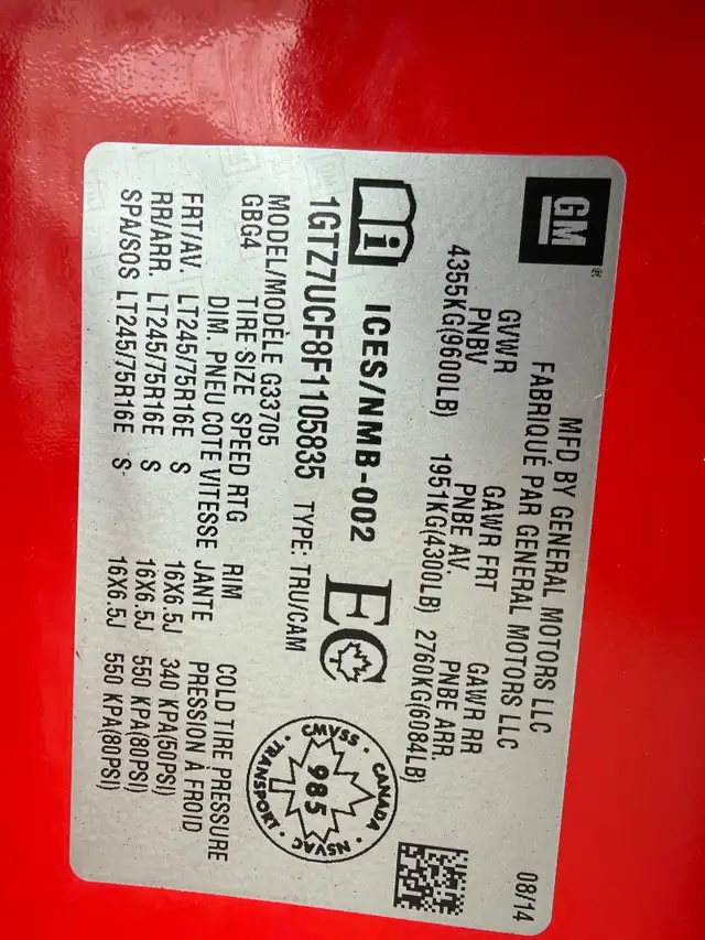 2015 GMC Savana Cargo Van CARGO - Photo 14