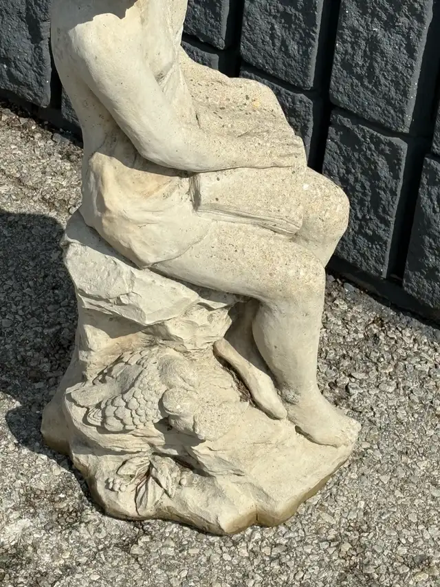 Girl Reading Garden Statue Cast Stone Outdoor Decor 32" - Photo 9