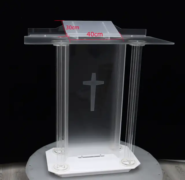 Acrylic Podium Pulpits Churches Plexiglass Lectern 220619 - Photo 9
