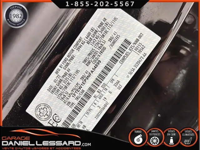 Ford F-150 LARIAT SPORT, SUPERCREW, BTE 5.5'', MAG 18', CUIR 202 - Photo 39