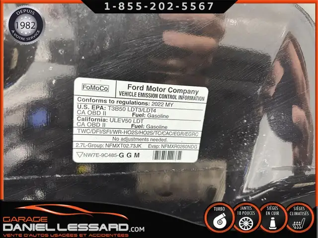 Ford F-150 LARIAT SPORT, SUPERCREW, BTE 5.5'', MAG 18', CUIR 202 - Photo 41