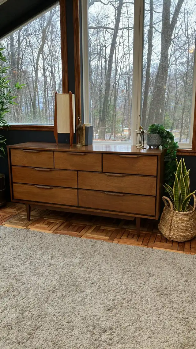 Mid century. TEAK TECK Lampe / Crédence, buffet, commode, bahut, - Photo 2