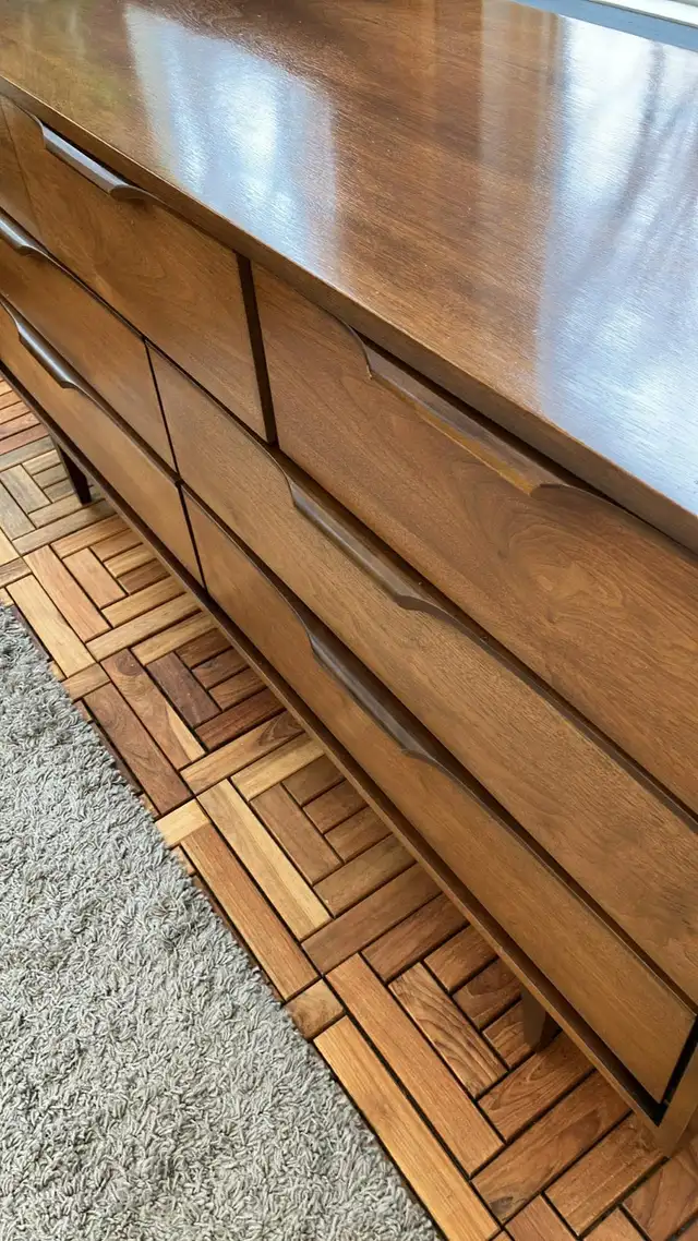 Mid century. TEAK TECK Lampe / Crédence, buffet, commode, bahut, - Photo 6