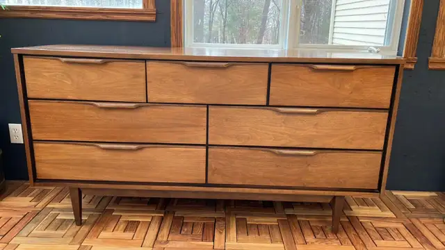 Mid century. TEAK TECK Lampe / Crédence, buffet, commode, bahut, - Photo 7