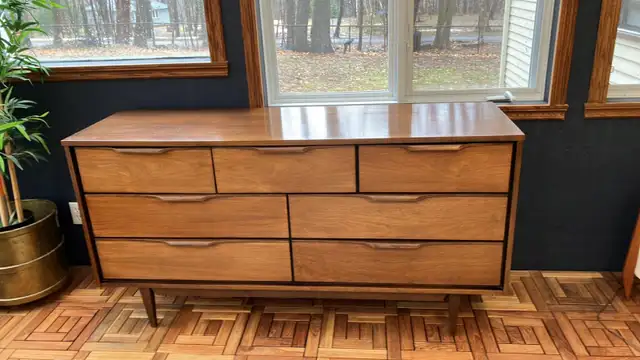 Mid century. TEAK TECK Lampe / Crédence, buffet, commode, bahut, - Photo 8