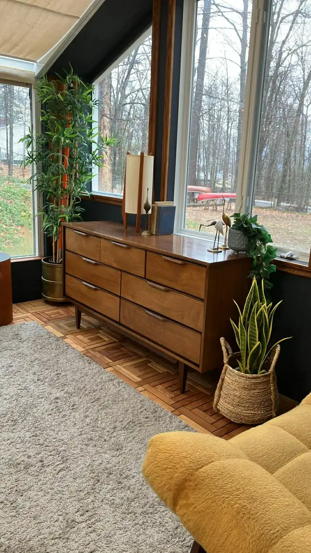 Mid century. TEAK TECK Lampe / Crédence, buffet, commode, bahut, - Photo 10