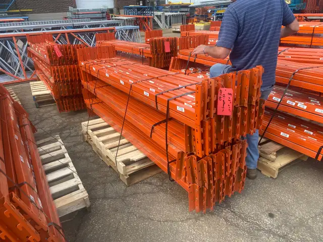 Used 8’ x 2" RediRack pallet racking beams for sale - Photo 2