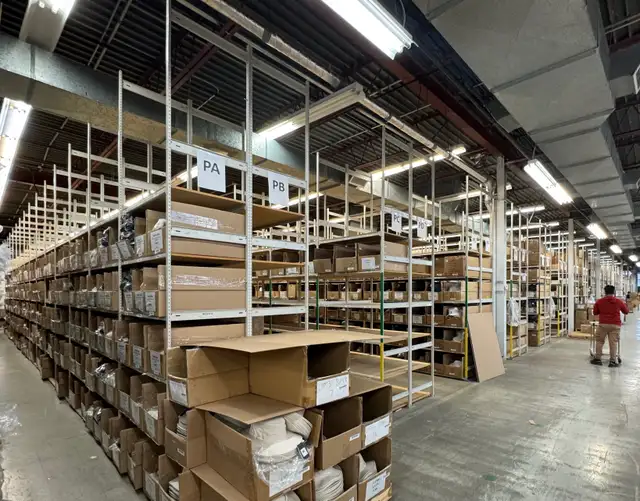 Used industrial shelving  6' & 12' tall / 24'deep  x 46' wide - Photo 6