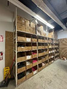 Used industrial shelving 24'deep  x 46' wide / 6' & 12' tall