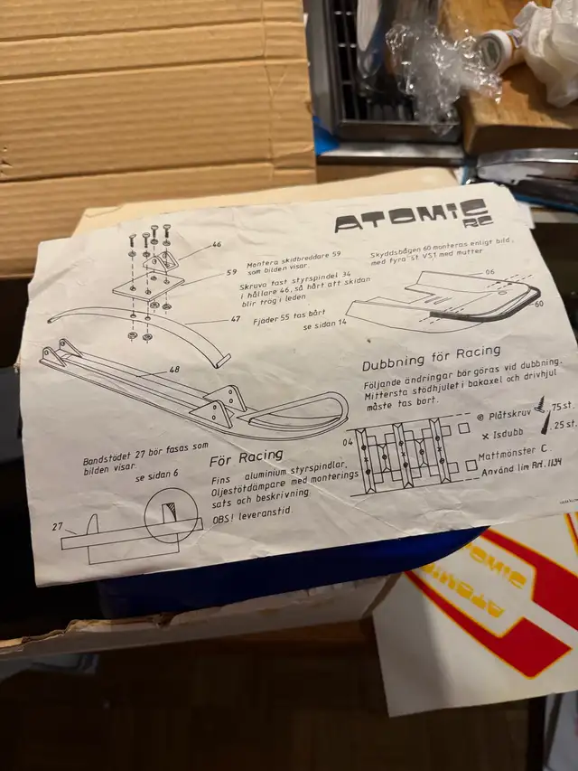 Vintage Snowmobile Radio Control  Atomic Plastic Model Kit 1981 - Photo 8