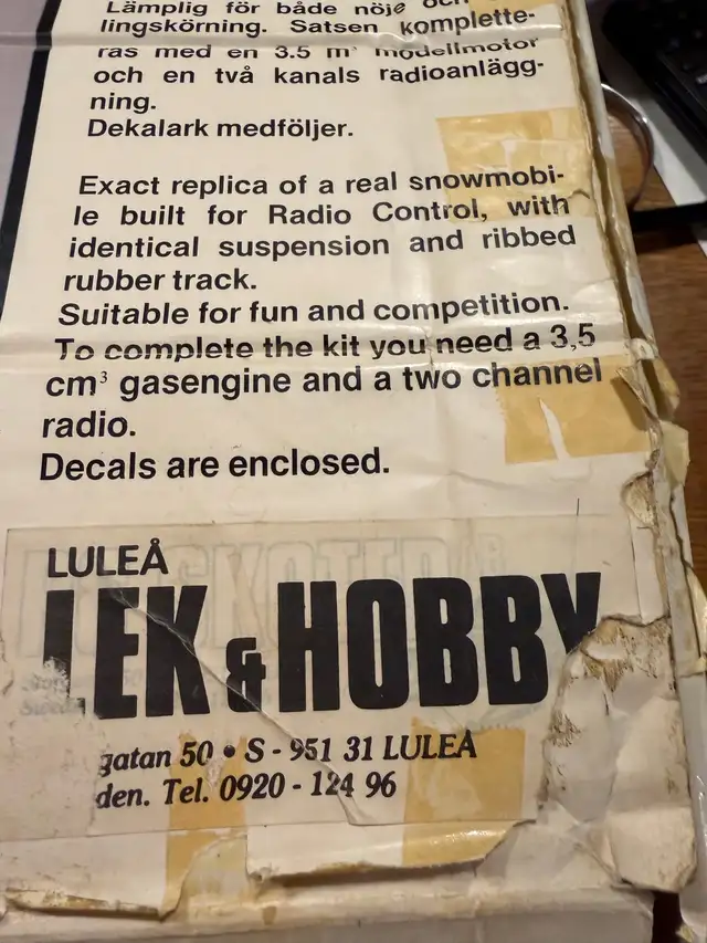 Vintage Snowmobile Radio Control  Atomic Plastic Model Kit 1981 - Photo 10