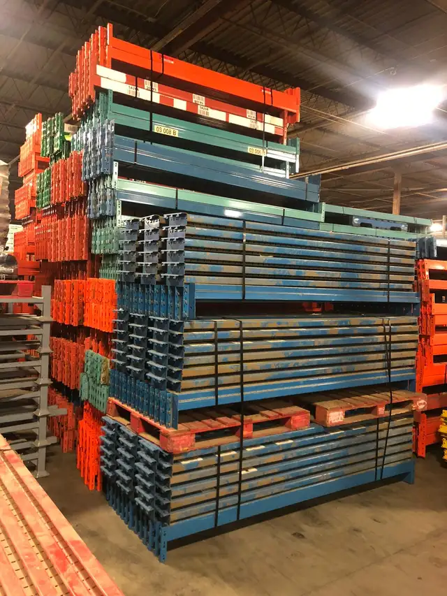 USED Redi rack Beams 8' long x 4" Pallet Racking rack beams - Photo 3