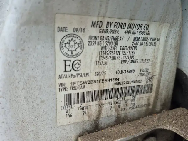 2015 Ford F-250 Super Duty w/Side Airbags/Curtains Delete - Photo 11