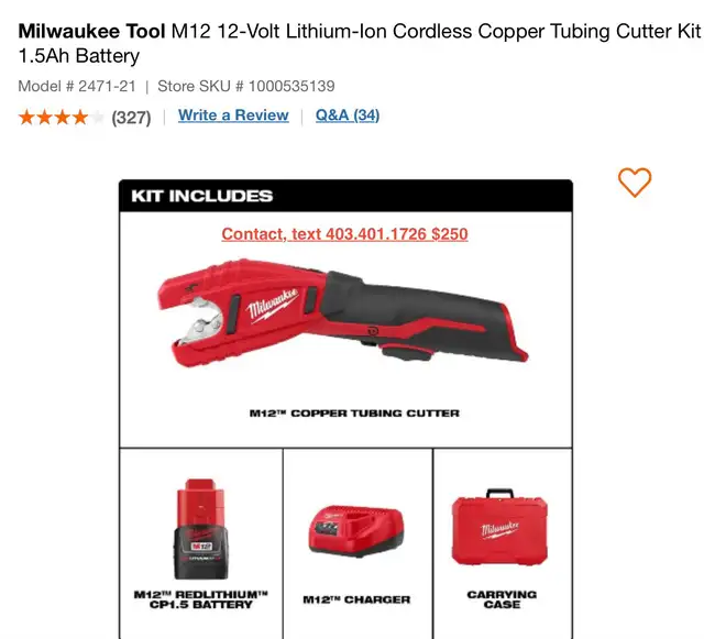 Milwaukee Tool M12 12-Volt Lithium-Ion Cordless Copper Tubing