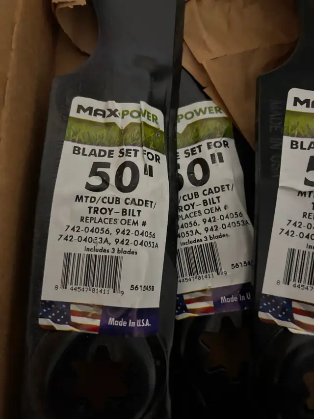 Blade set for 50 inch