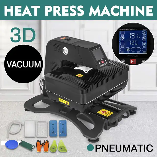 110V Pneumatic Heat Press Machine 3D Sublimation 110005 - Photo 4