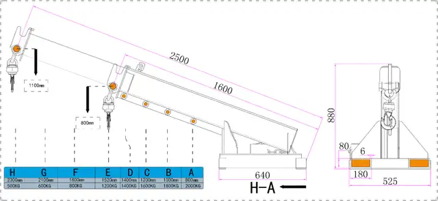 2T Forklift Mobile Crane Extension Hoist Jib Boom Hook 170055 - Photo 10