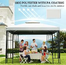 Outsunny 2-Tier Gazebo Replacement Canopy Top – 9.8’ x 9.8’ - Photo 6