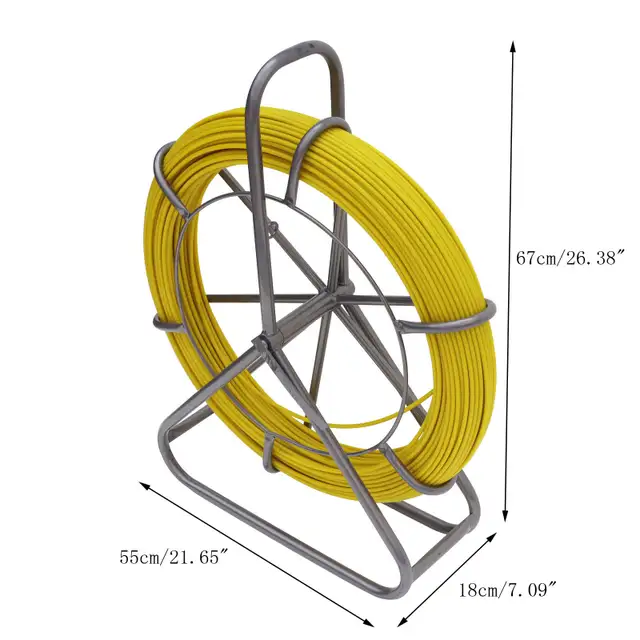6mm Fish Tape Fiberglass Wire Cable Running Duct Puller 170551 - Photo 8