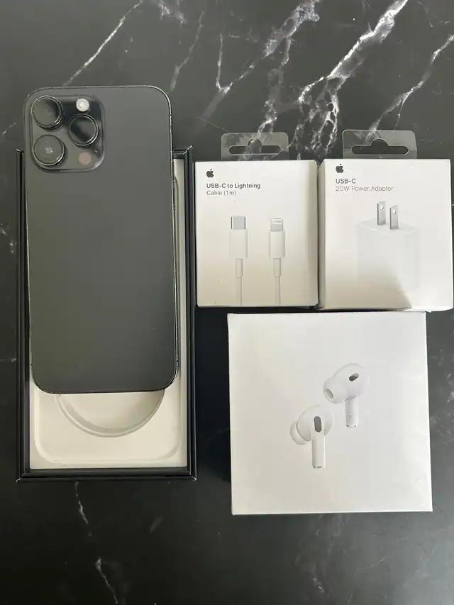 iPhone 14 Pro Max 128gb Airpods/Fast Charger Set/Delivery