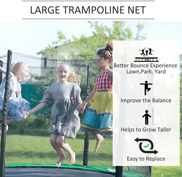 HOMCOM 12FT Trampoline Replacement Safety Net Enclosure - Photo 4