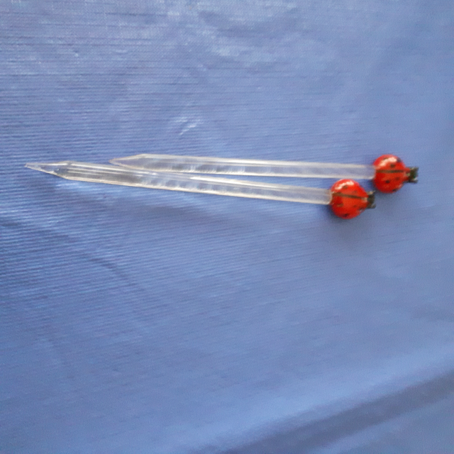 2 BATONNETS À COCKTAILS EN VERRE SOUFLÉS 5'HAUT: $5.00 CHACUN - Photo 3