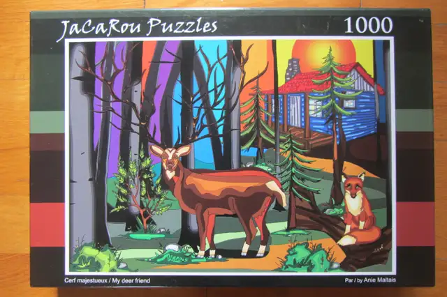Casse-tête 1000 pièces, Jacarou Anie Maltais,Cerf Majestueux