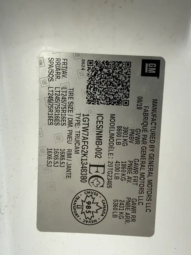 2019 GMC Savana Cargo Van CARGO - Photo 12