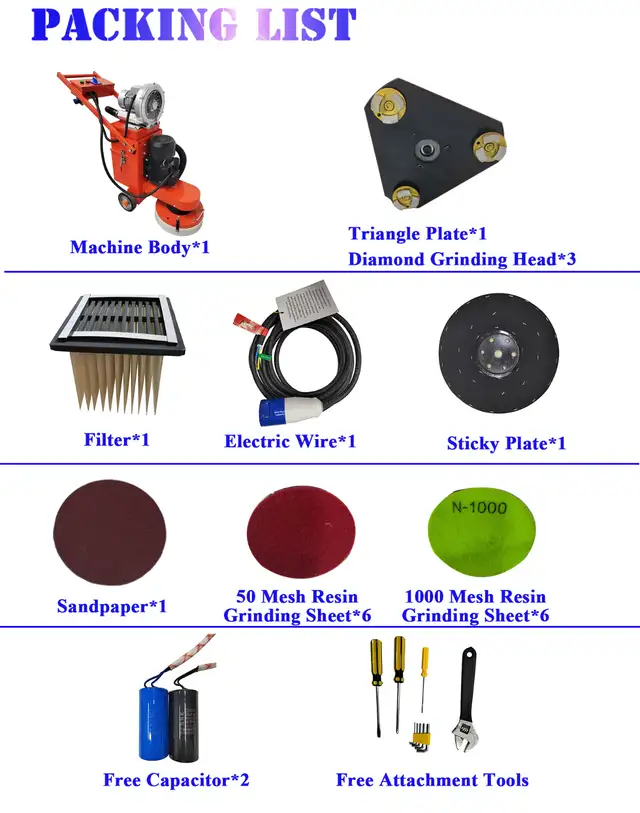 Hand-push Grinder Cement Ground Concrete Floor Grinder 238011 - Photo 9