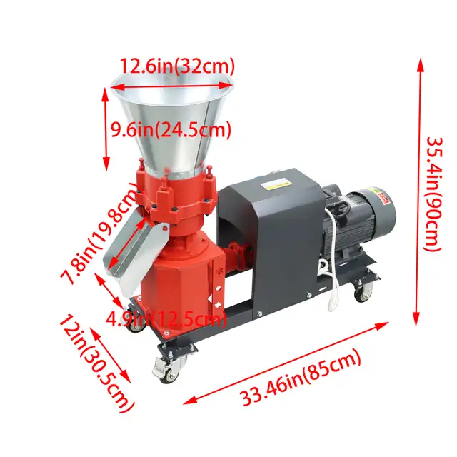 4mm Feed Pellet Mill Machine 4 Head Rollers Round Inlet 239950 - Photo 8