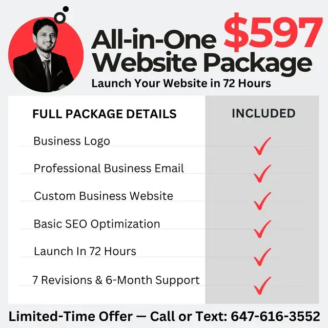 Website Design & Development  (All-in-One) → $597