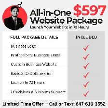 Website Design & Development  (All-in-One) → $597