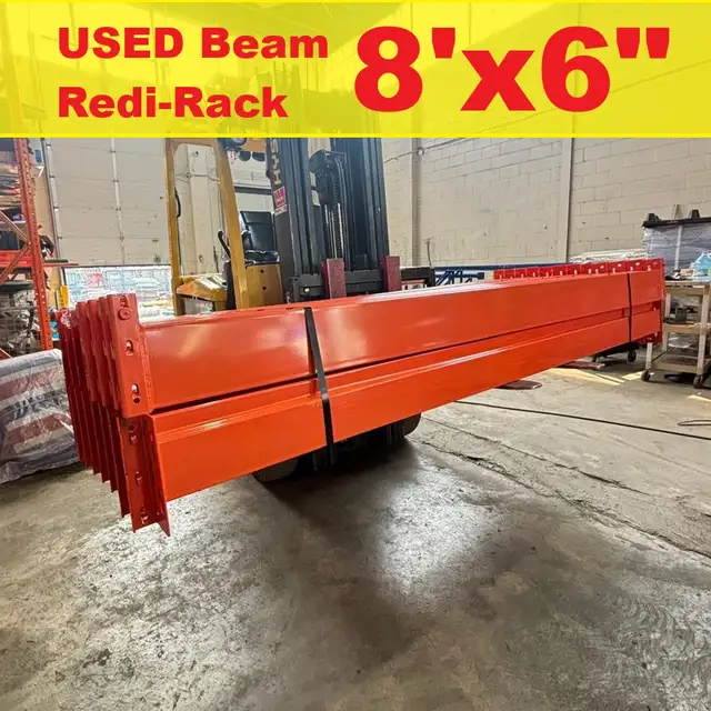 USED Redi rack Beams 8' long x 6" Pallet Racking rack beams