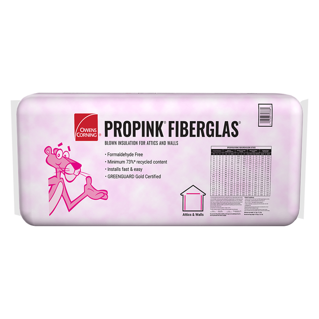 Pro Pink Blown In Attic Insulation Owen Cornings