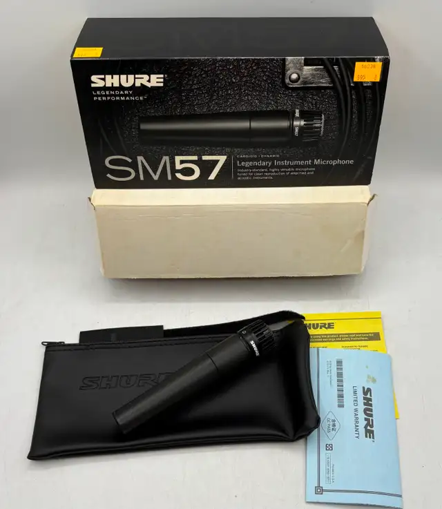 Shure SM57 Microphone with Travel Bag in Box - Photo 3