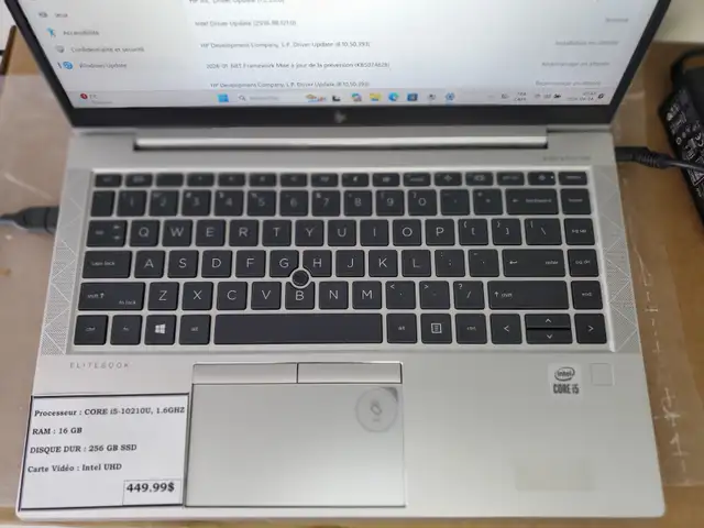 Laptop Hp 840 G7,core-i5 10ème G,16GB,256GB,Windows 11, tactile - Photo 2