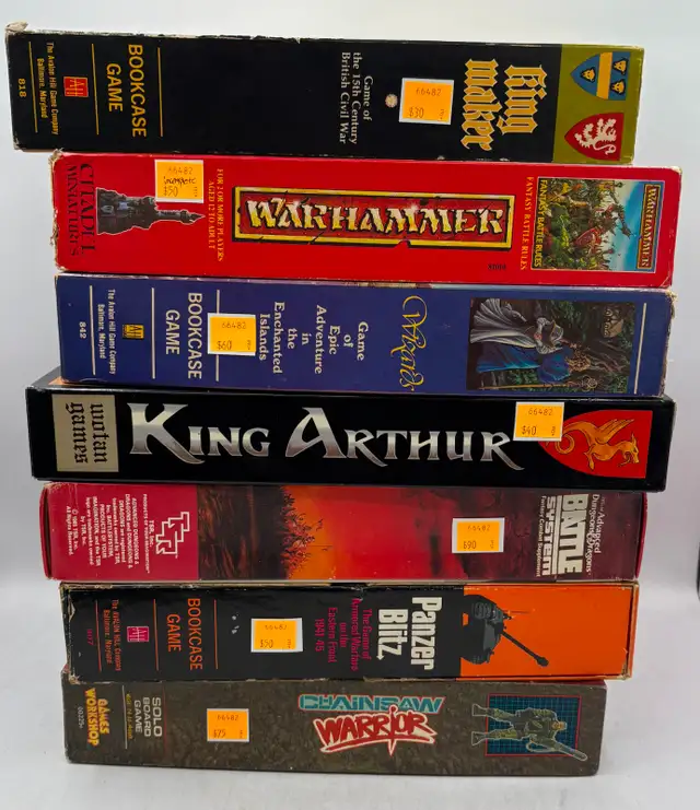 Variety of Vintage Board Games - D&D 1st Edition, Warhammer, ETC