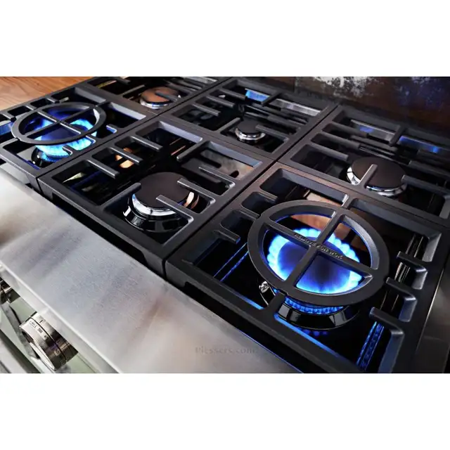 Kitchenaid Gas Range KFGC506JSS 36' Commercial Style 6 Burners S - Photo 5