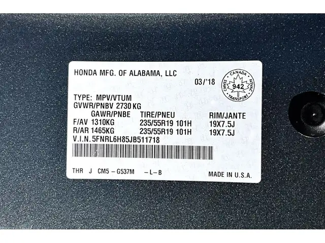 2018 Honda Odyssey Touring | 8Passenger | SafetyTech | Sunroof | - Photo 34