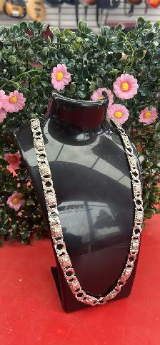 chaîne argent tête médusa