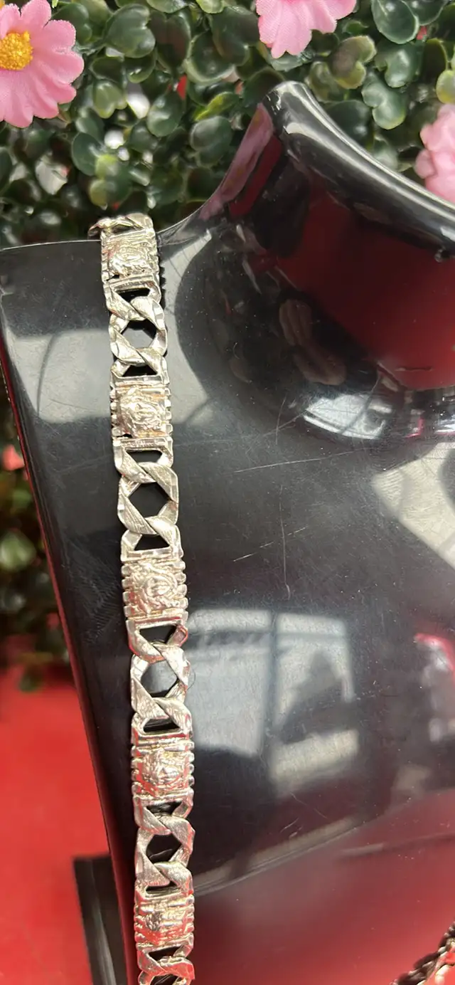 chaîne argent tête médusa - Photo 2