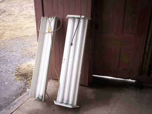 Two - 4' Fluorescent light fixtures - Photo 2