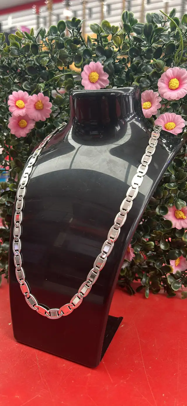 chaîne argent maille marin