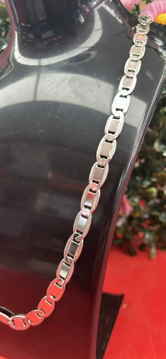 chaîne argent maille marin - Photo 2