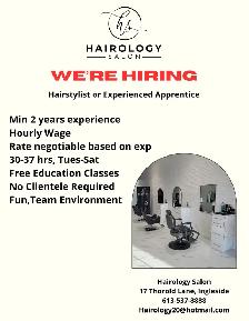 Looking for experinced Stylist/Apprentice