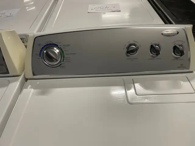 Laveuse sécheuse top load traditionnelles blanches Whirlpool - Photo 4